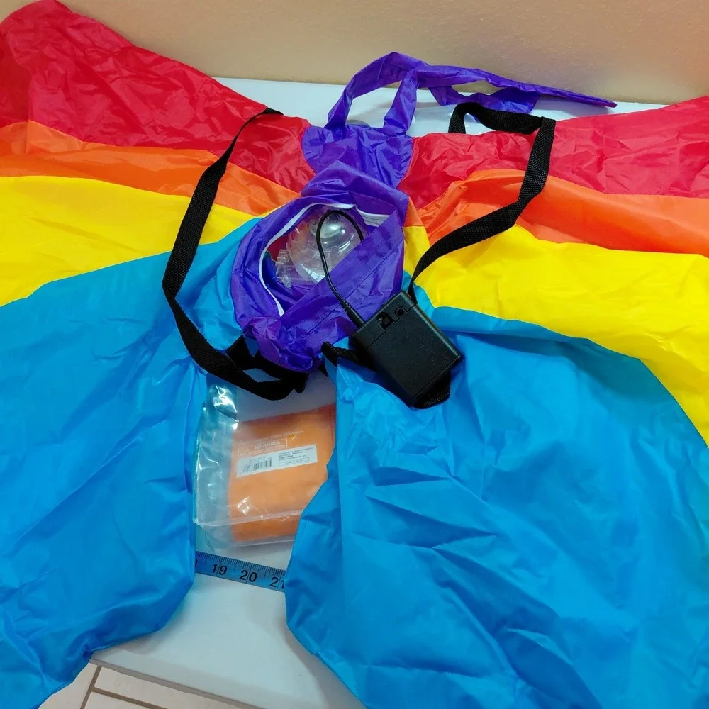 Costume Kids Ages 8 + Inflatable‎ Rainbow Butterfly Wings 42